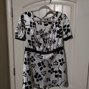 Chico's Black and White Floral Dress